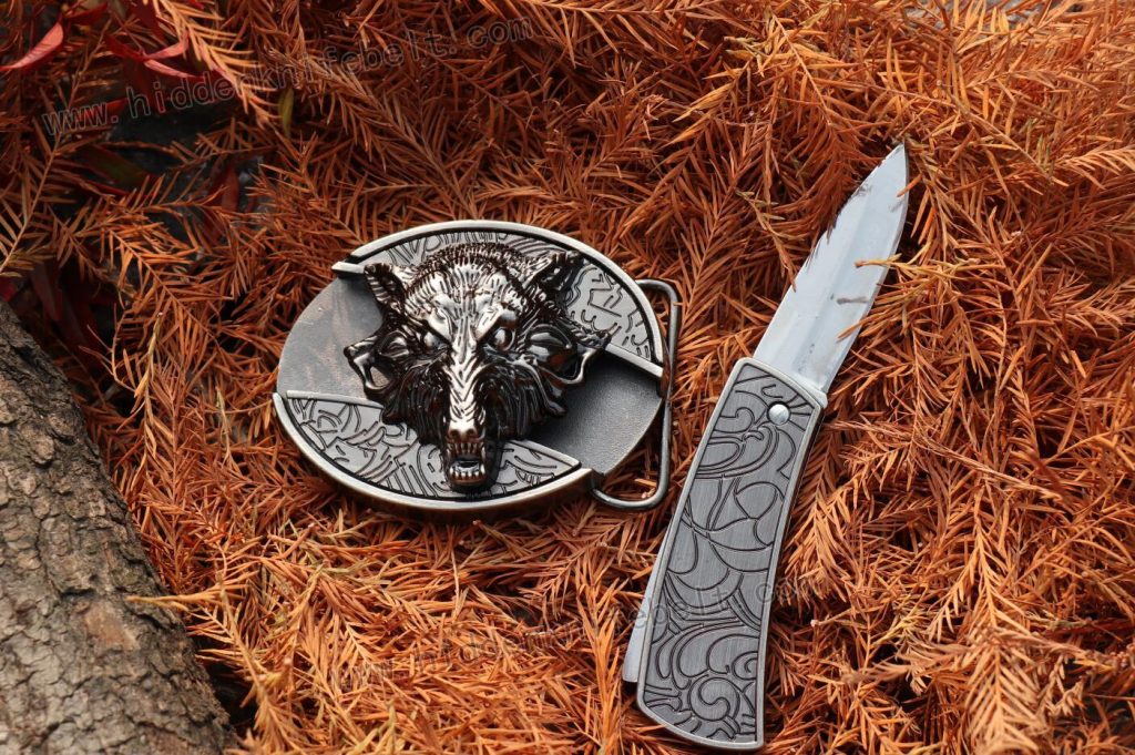 hidden knife belt buckle