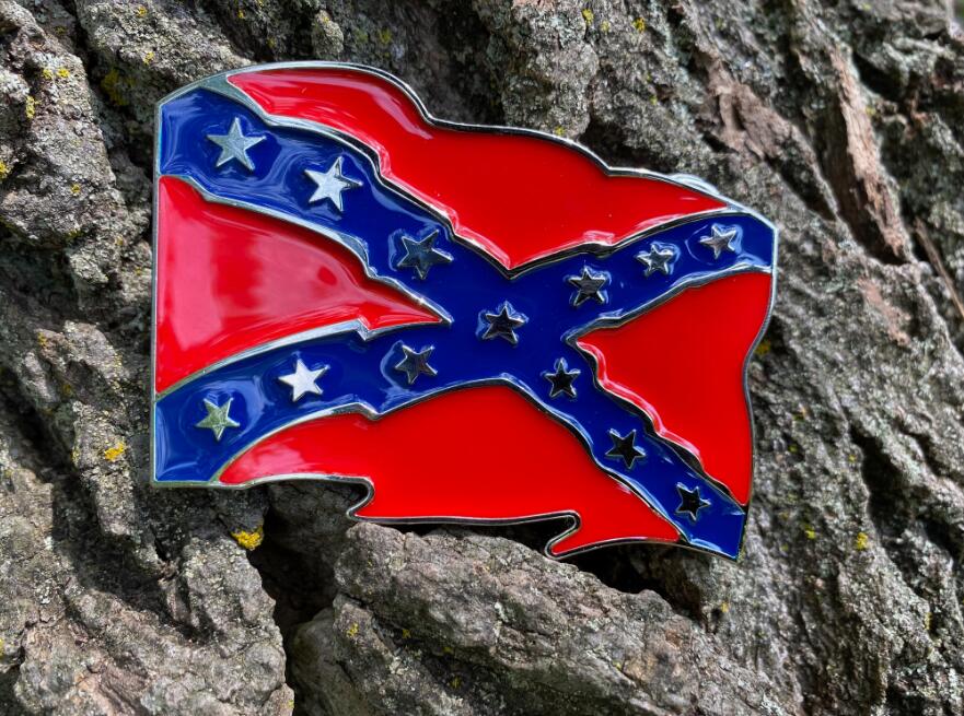 rebel flag belt buckle
