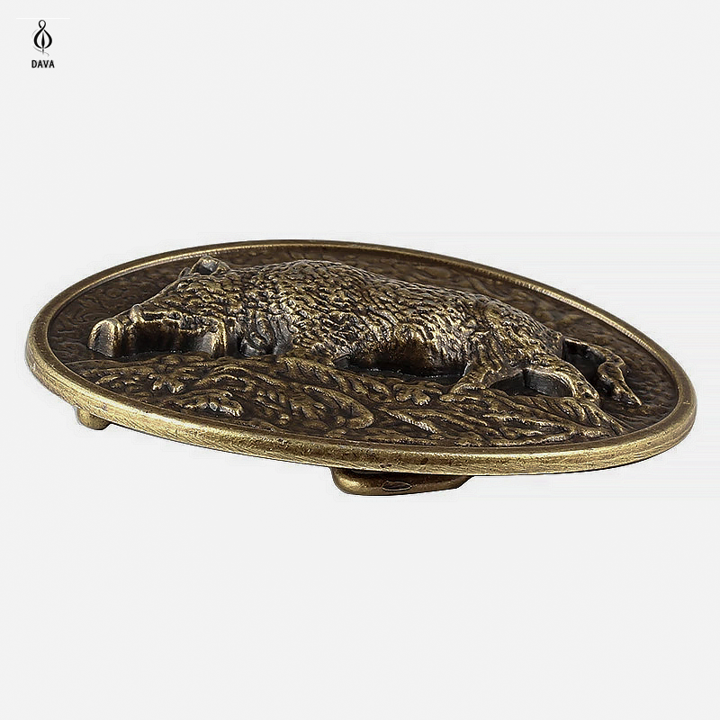 Wild boar belt buckle